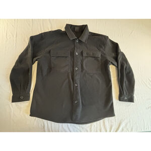 Switch Remarkable Fleece Shacket Jacket Black Button Up Shirt Jacket XL